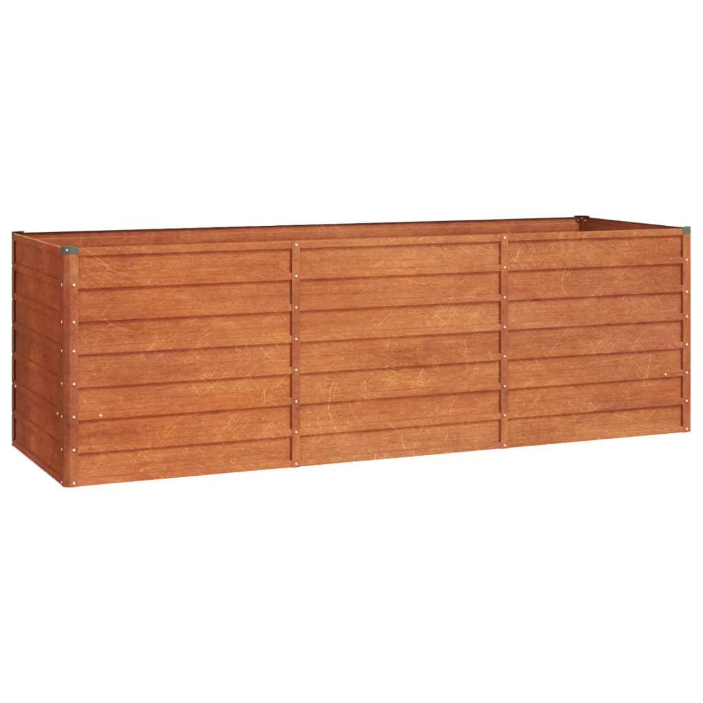 Vidaxl Sadzarka podniesiona 240x80x77 cm Corten Steel Rusty