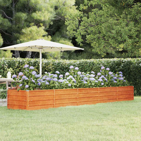 Vidaxl Planter surélevé 400x80x45 cm Corten Steel Rusty