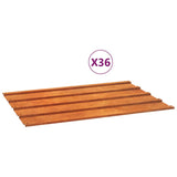 Vidaxl Dachowe panele 36 St 60x44 cm Corten Steel Rusty