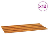 Panneaux de toit vidaxl 12 ST 80x44 cm Corten Steel Rusty