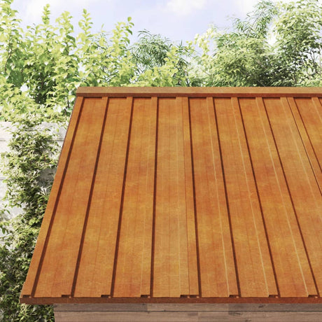 Panneaux de toit vidaxl 12 pcs 100x44 cm Corten Steel Rusty