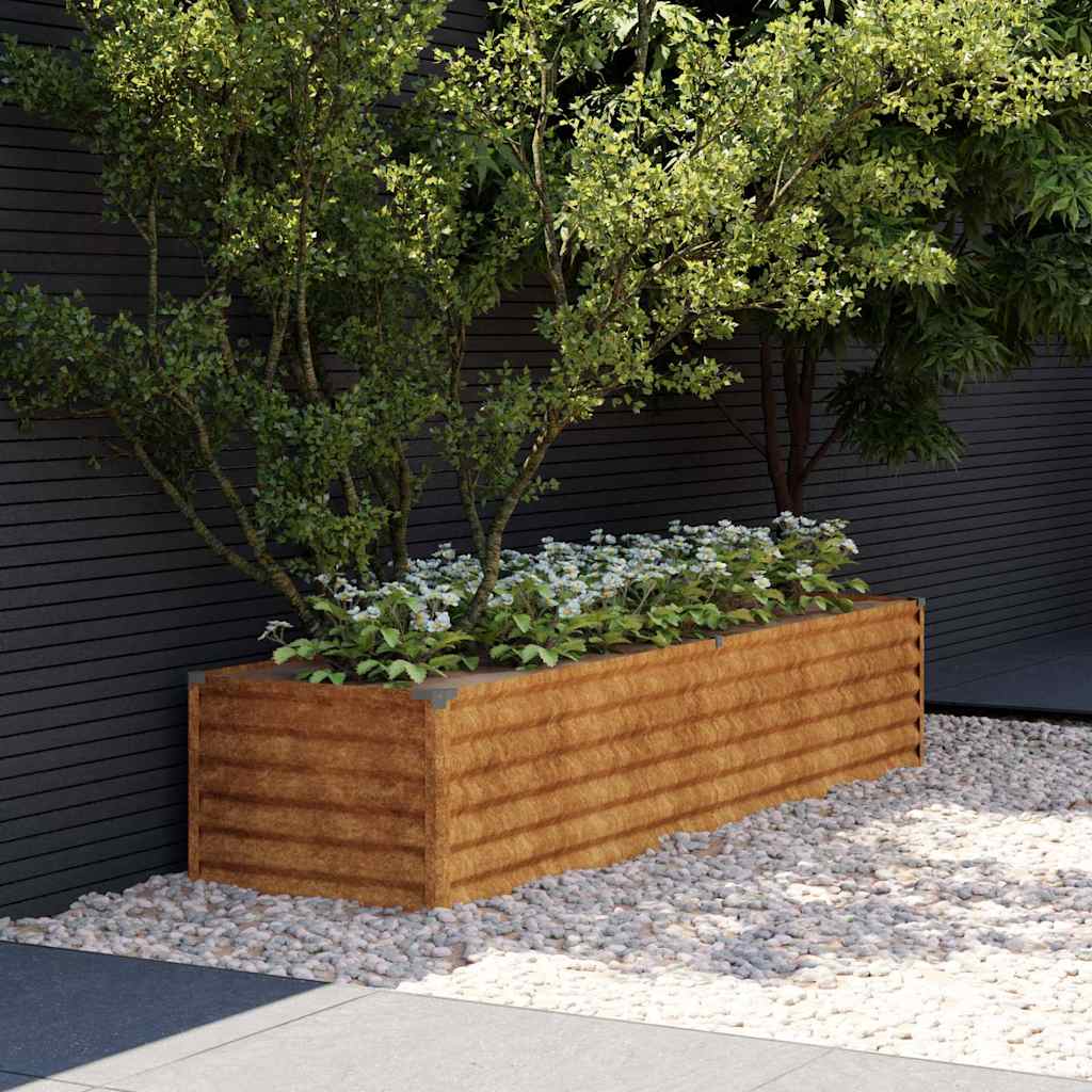 Vidaxx bac de jardin surélevé 194x50x36 cm acier corten