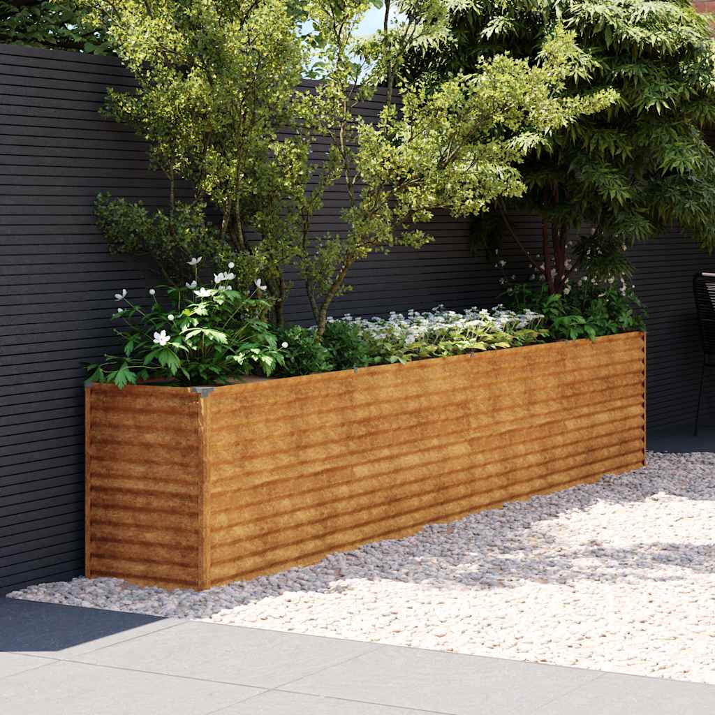 Vidaxx bac de jardin surélevé 385x50x69 cm acier corten