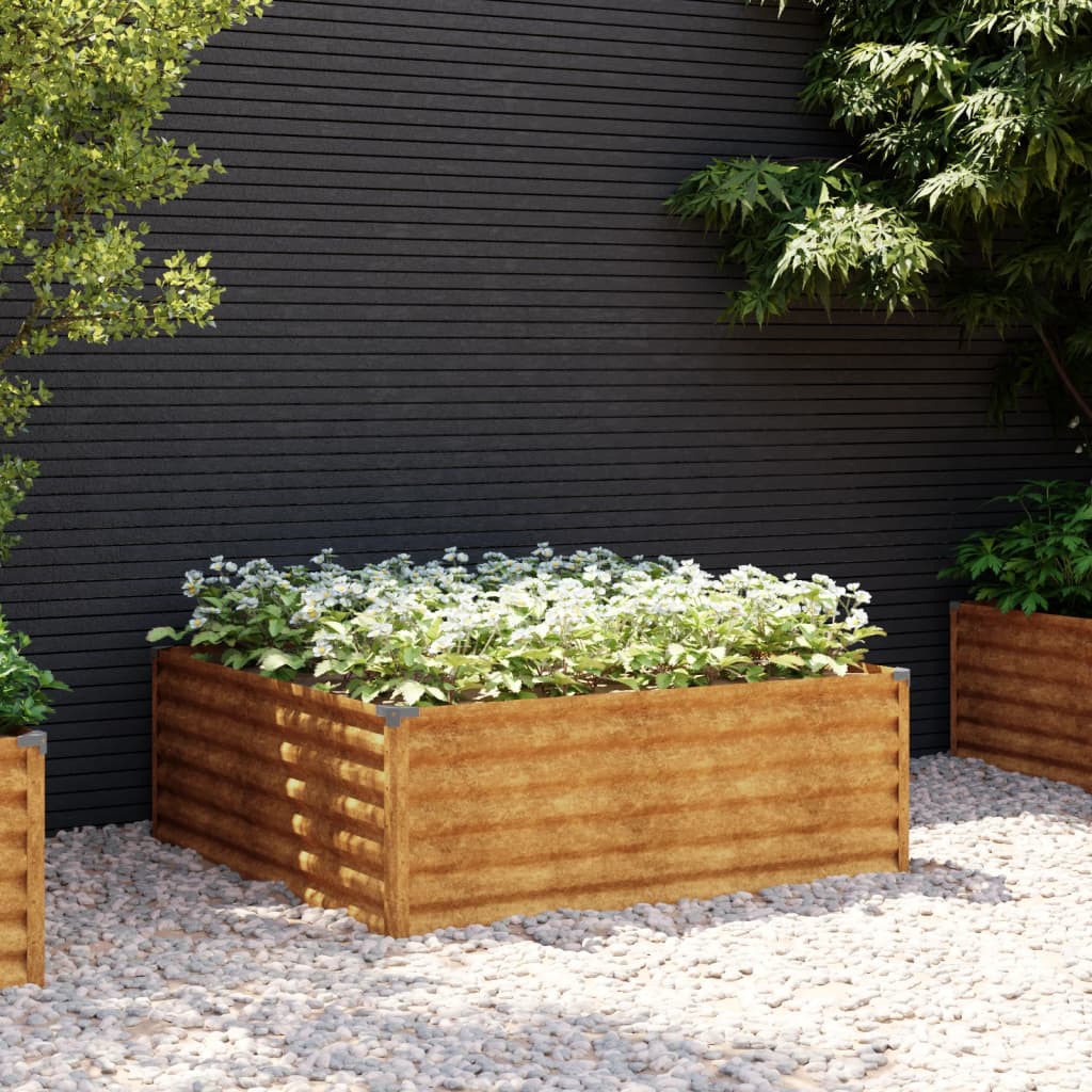 Vidaxl Planter raised 100x100x36 cm Cortenstaal