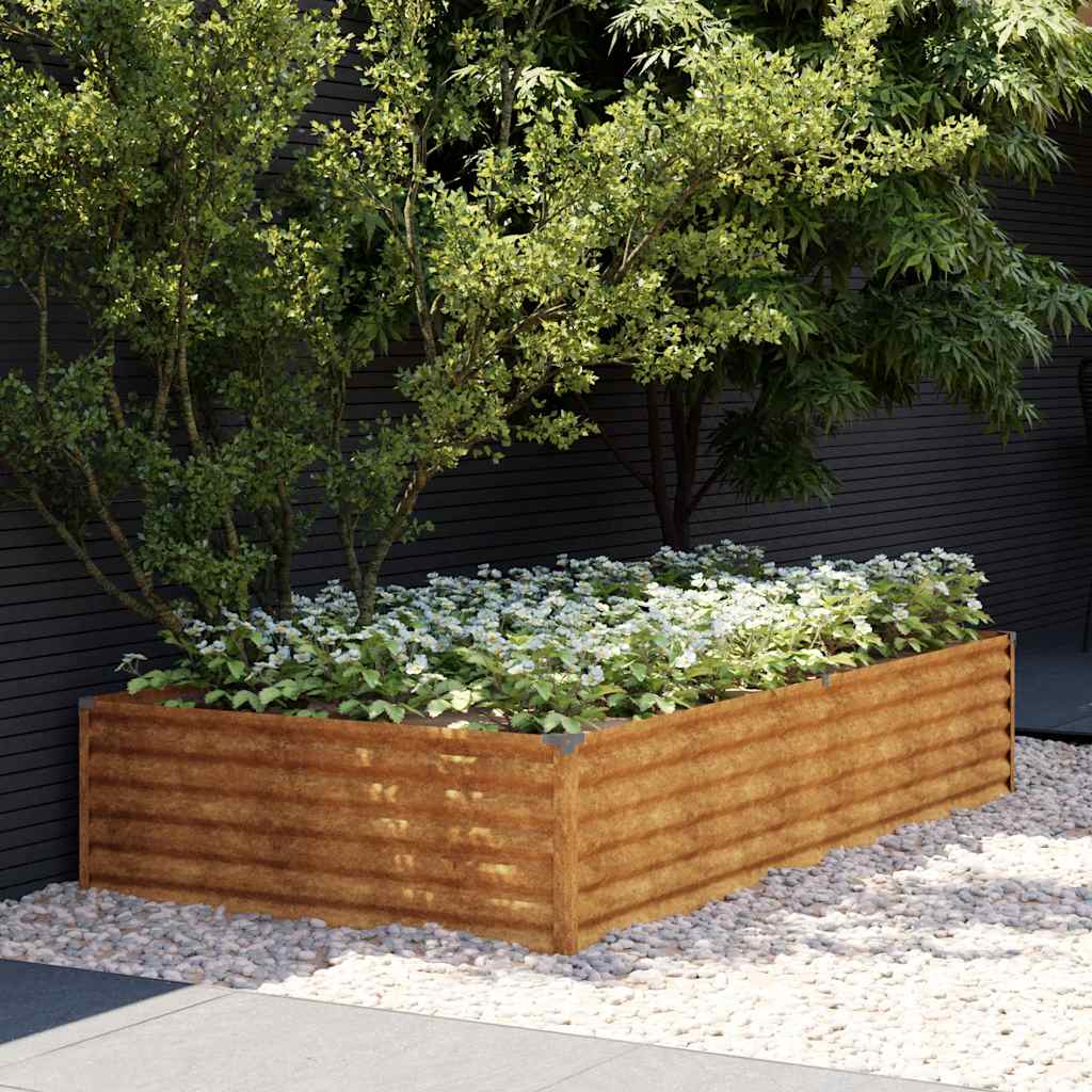 Vidaxl Planter surélevé 195x100x36 cm Cortenstaal