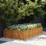 VidaXL jardinière surélevée 195x100x36 cm acier corten