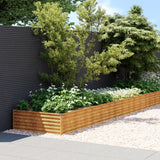 Vidaxl Planter élevé 1150x100x36 cm Cortenstaal
