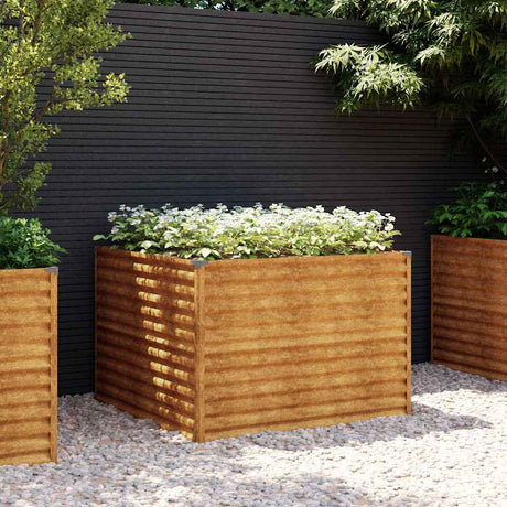 Vidaxl Planter surélevé 100x100x69 cm Cortenstaal