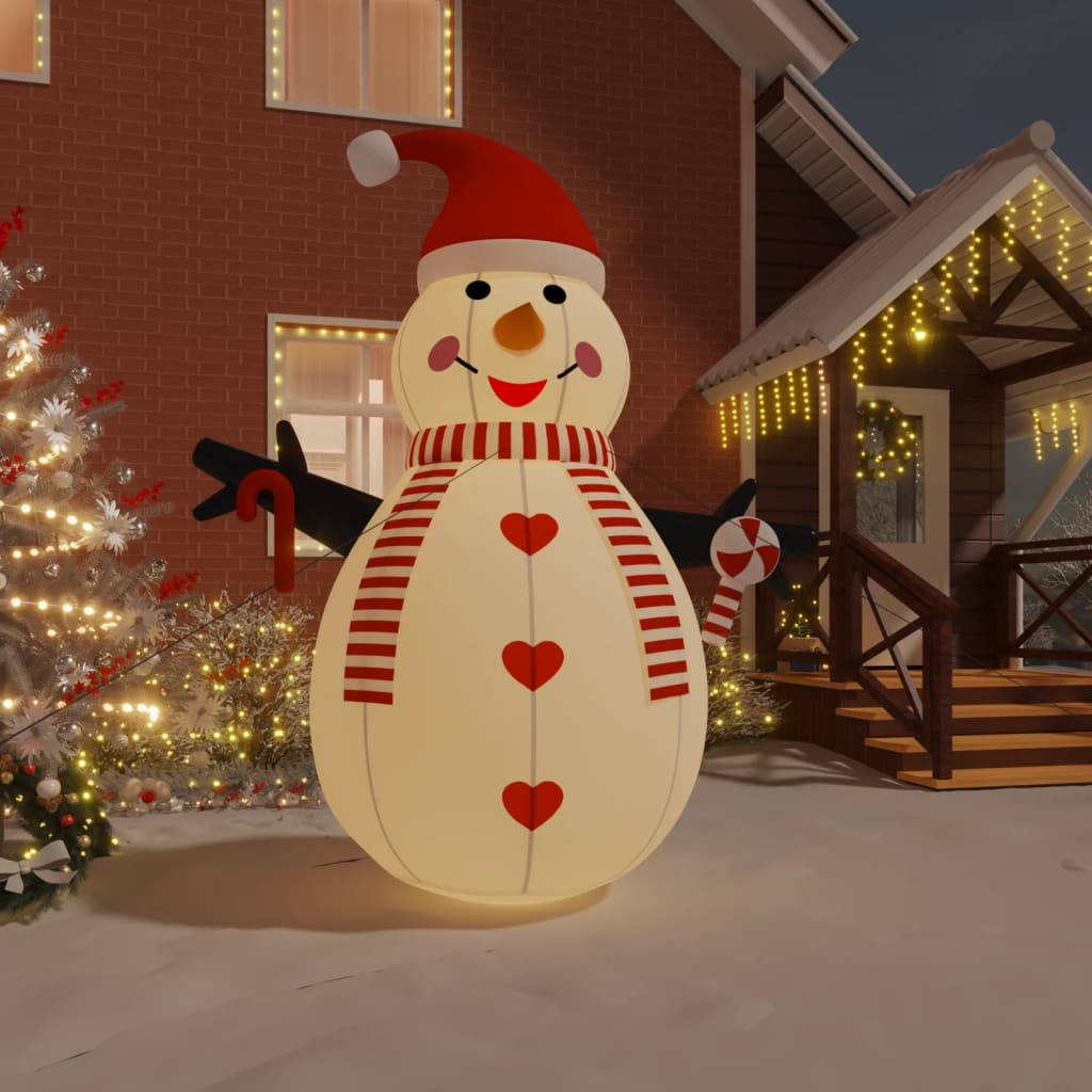 Vidaxl Snowman oppblåsbar med LED -belysning 360 cm