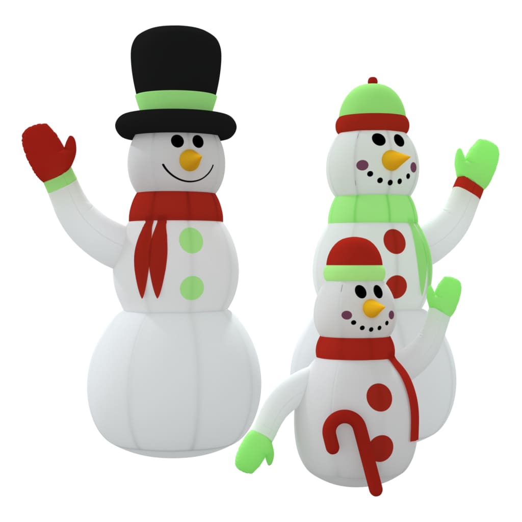 Vidaxl Snowman gonflable avec des LED 500 cm