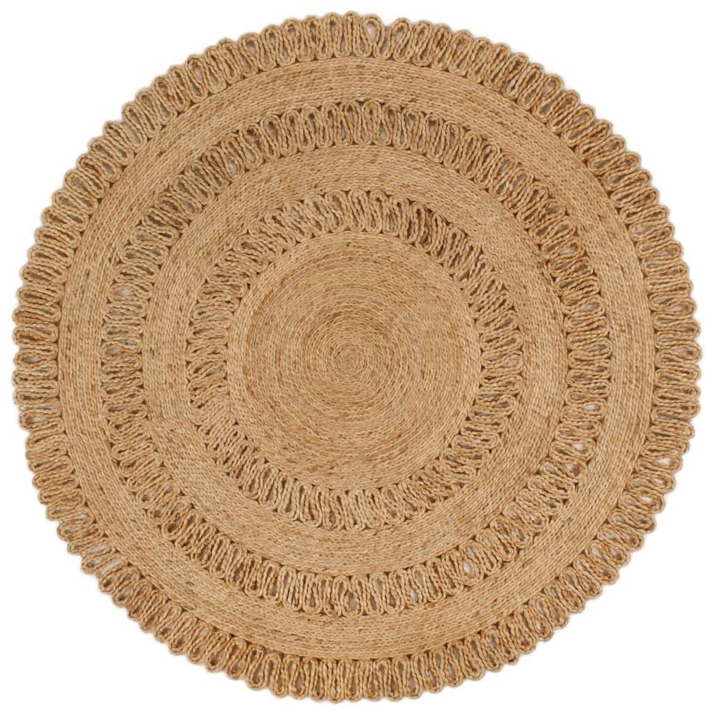 Tapis vidaxl autour de 120 cm de jute tressée