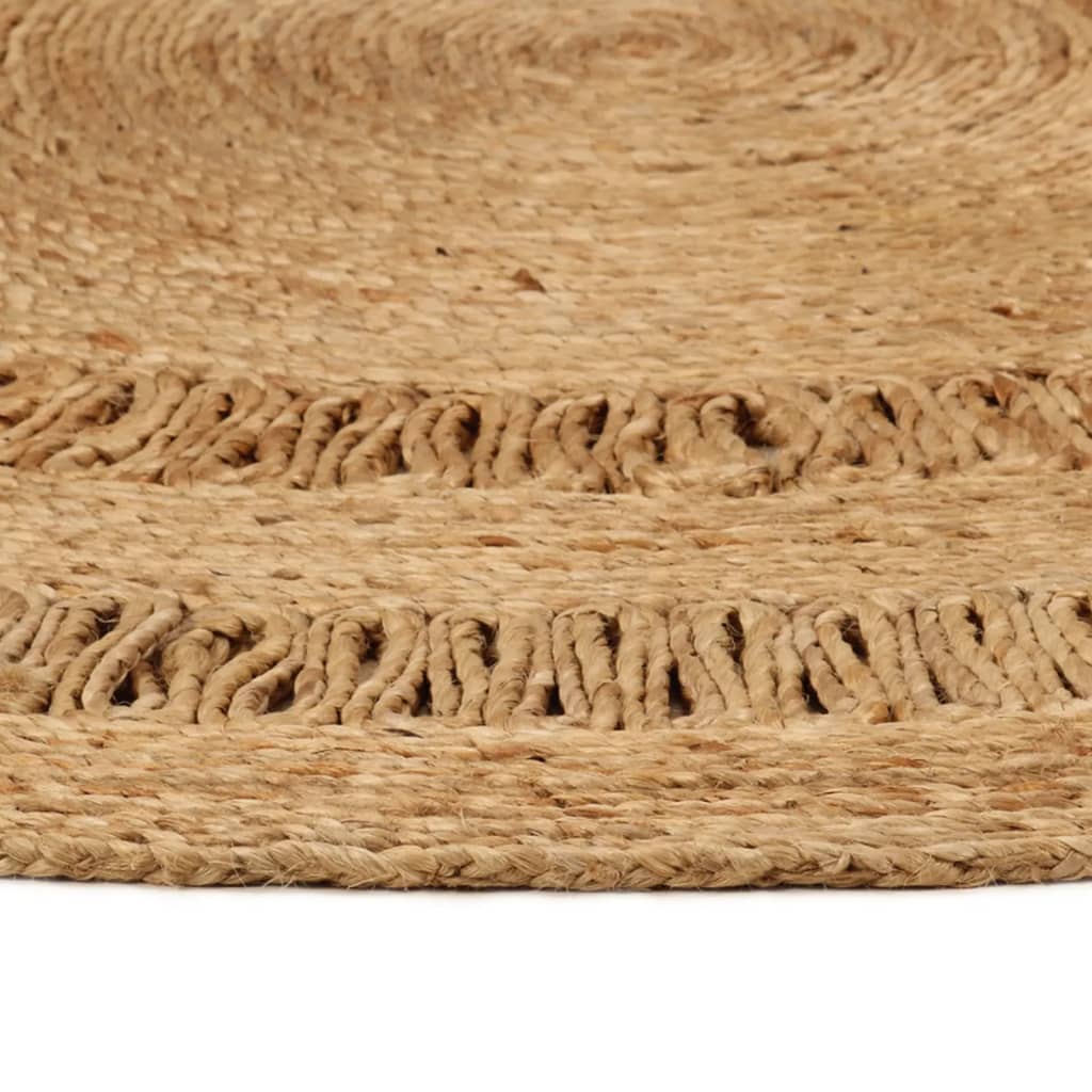 Vidaxl Teppich um 120 cm geflochtene Jute