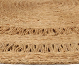 Vidaxl Teppich um 120 cm geflochtene Jute