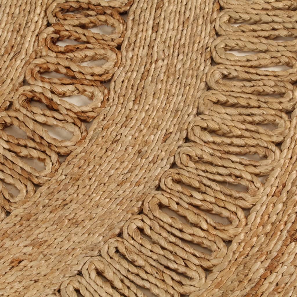 Vidaxl Teppich um 120 cm geflochtene Jute