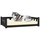 Vidaxl Dog Basket 105.5x75.5x28 cm Pine solide de pin noir