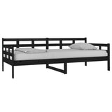 Vidaxl slaapbank massief grenenhout zwart 90x200 cm
