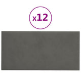 Panneaux muraux Vidaxl 12 st 2,16 m² 60x30 cm en velours gris foncé