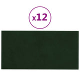 Panneaux muraux Vidaxl 12 ST 2,16 m² 60x30 cm Velvet vert foncé