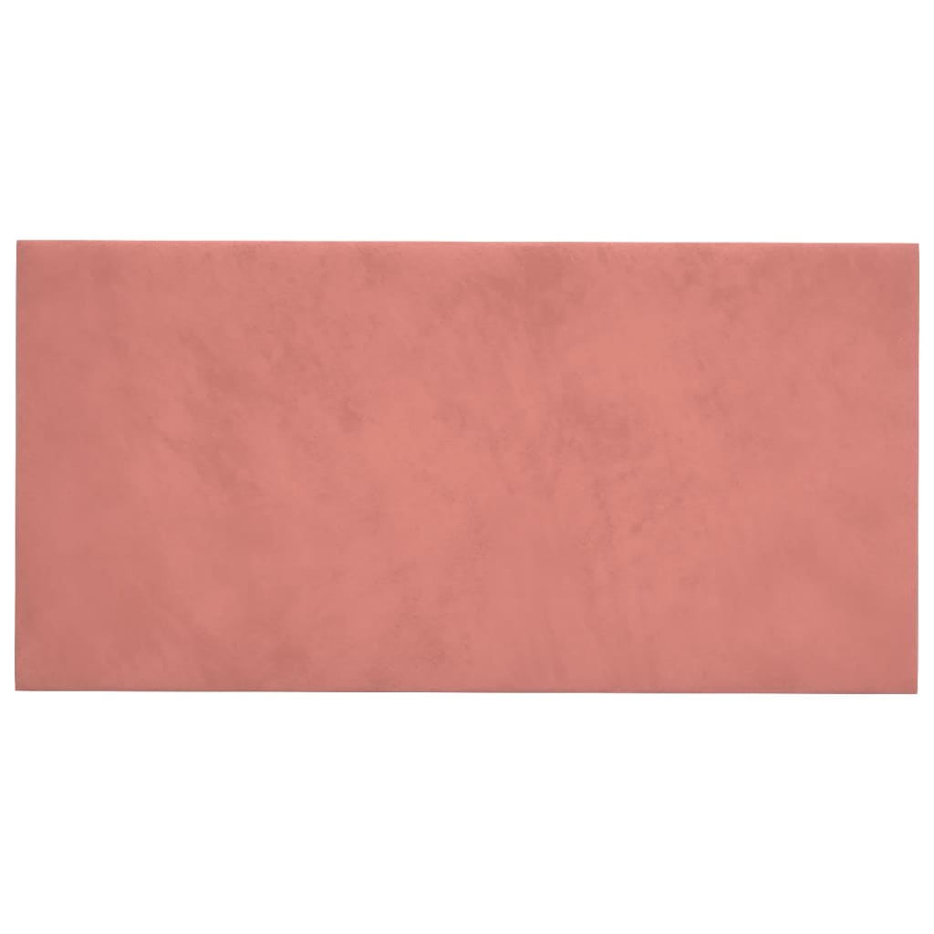 Paneles de pared Vidaxl 12 st 2.16 m² 60x30 cm de terciopelo rosa