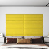 Panneaux muraux Vidaxl 12 ST 1,62 m² 90x15 cm Tissu jaune clair