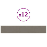 Panneaux muraux vidaxl 12 st 1,62 m² 90x15 cm en velours gris clair