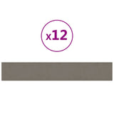 Nástěnné panely Vidaxl 12 St 1,62 m² 90x15 cm Velvet Light Grey