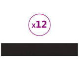 Vidaxl -Wandplatten 12 ST 1,62 m² 90 x 15 cm Samt Schwarz