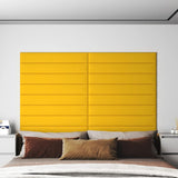 Vidaxl Wall panels 12 st 1.62 m² 90x15 cm velvet yellow