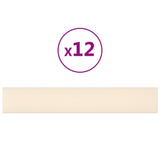 Panneaux muraux Vidaxl 12 ST 1,62 m² 90x15 cm Crème en velours -colore