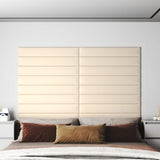 Panneaux muraux Vidaxl 12 ST 1,62 m² 90x15 cm Crème en velours -colore