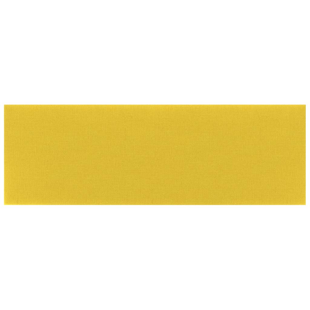 Paneles de pared Vidaxl 12 st 3.24 m² 90x30 cm de tela de color amarillo