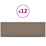 Panneaux muraux Vidaxl 12 PC 3,24 m² 90x30 cm Cappuccinocolide en cuir d'art