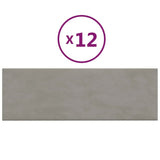 Panneaux muraux Vidaxl 12 ST 3,24 m² 90x30 cm Gris clair en velours