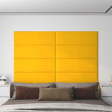 Vidaxl Wall panels 12 st 3.24 m² 90x30 cm velvet yellow