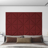 Vidaxl Wall panels 12 pcs 0.54 m² 30x30 cm Fabric wine red