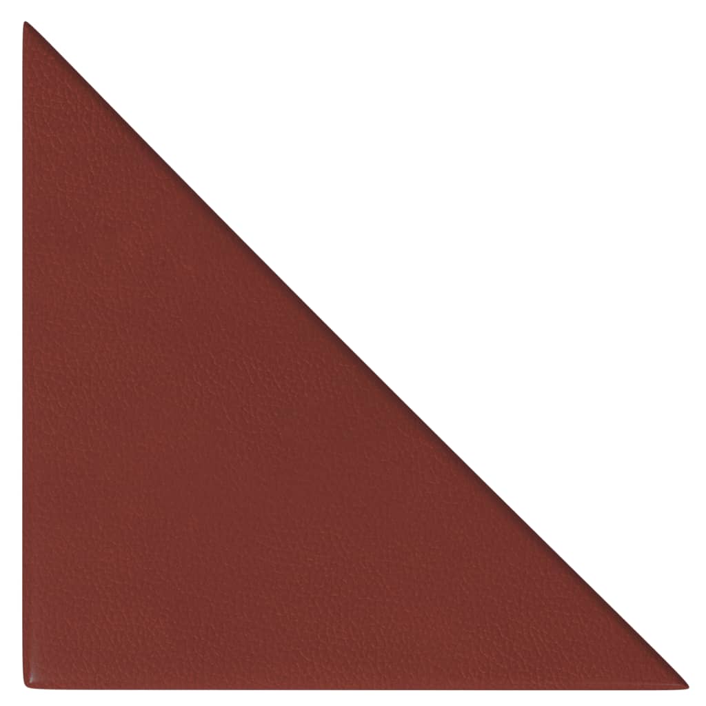 Paneles de pared Vidaxl 12 PCS 0.54 m² 30x30 cm Vino de cuero artificial rojo