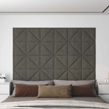 Panneaux muraux vidaxl 12 pcs 0,54 m² 30x30 cm en velours gris foncé