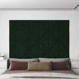 Panneaux muraux vidaxl 12 pcs 0,54 m² 30x30 cm Velvet vert foncé