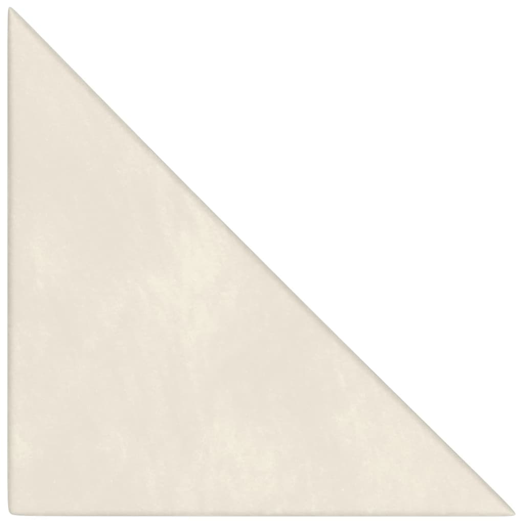 Paneles de pared Vidaxl 12 PCS 0.54 m² 30x30 cm de crema de terciopelo