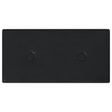 Paneles de pared Vidaxl 12 PCS 0.54 m² 30x15 cm de cuero artificial negro