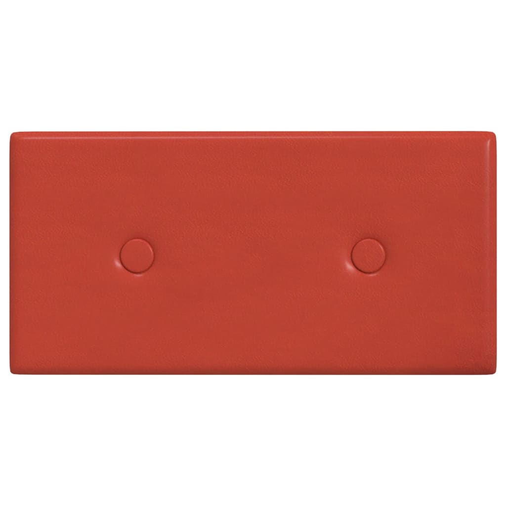 Paneles de pared Vidaxl 12 PCS 0.54 m² 30x15 cm de cuero artificial rojo