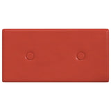 Panneaux muraux vidaxl 12 pcs 0,54 m² 30x15 cm en cuir artificiel rouge