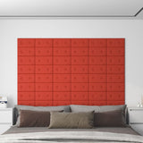 Vidaxl Wall panels 12 pcs 0.54 m² 30x15 cm artificial leather red