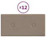Panneaux muraux vidaxl 12 pcs 0,54 m² 30x15 cm en cuir art cappuccinocolide