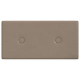 Panneaux muraux vidaxl 12 pcs 0,54 m² 30x15 cm en cuir art cappuccinocolide
