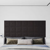 Paneles de pared Vidaxl 12 ST 1.08 m² 30x30 cm de cuero artificial negro