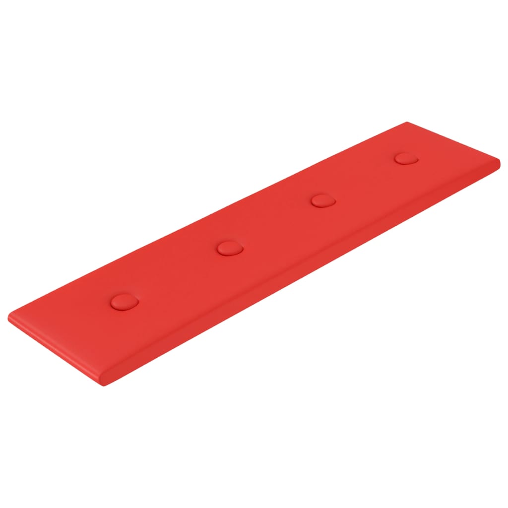 Paneles de pared Vidaxl 12 ST 1.08 m² 60x15 cm de cuero artificial rojo