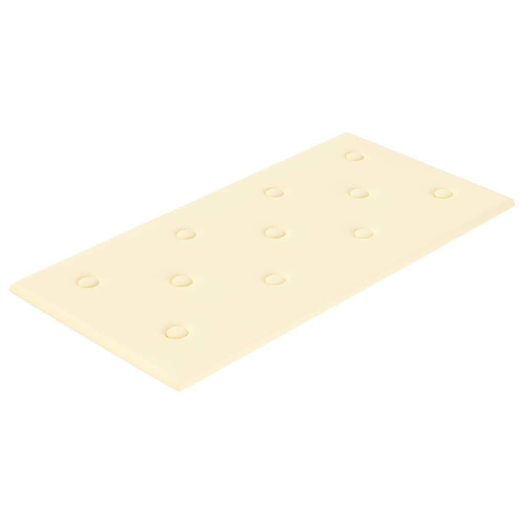 Panneaux muraux Vidaxl 12 ST 2,16 M² 60x30 cm Crème en cuir artificiel -Colored