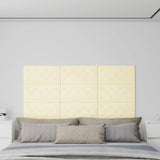 Panneaux muraux Vidaxl 12 ST 2,16 M² 60x30 cm Crème en cuir artificiel -Colored
