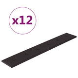 Paneles de pared Vidaxl 12 st 1.62 m² 90x15 cm de cuero artificial negro